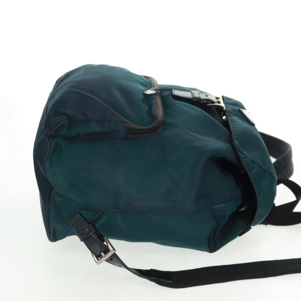 PRADA Backpack Nylon Green Silver Auth 161433 - Picture 4 of 16